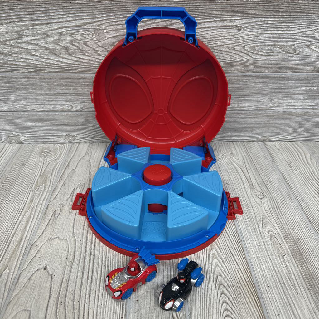 Carrying Case & Rotating Launcher W/ 2 Cars