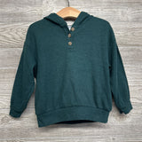 Waffle Knit Henley Shirt W/ Hood 3t