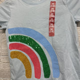 NEW Shirt Glitter Rainbow 7-8*