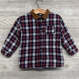 Fleece Lined Button Up Plaid Shirt 2t