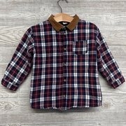 Fleece Lined Button Up Plaid Shirt 2t