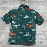 Button Up SS Shirt Dinosaurs 3t