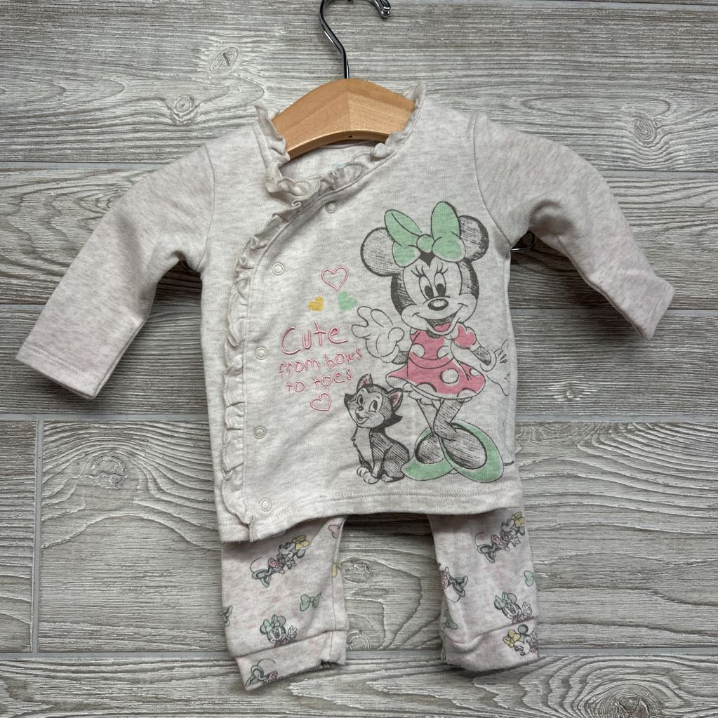 Side Snap Shirt Minnie Mouse & Pants 0-3M