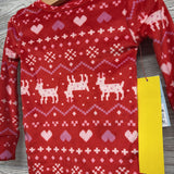 NEW 2 Pc Plush Pj Hearts 2t