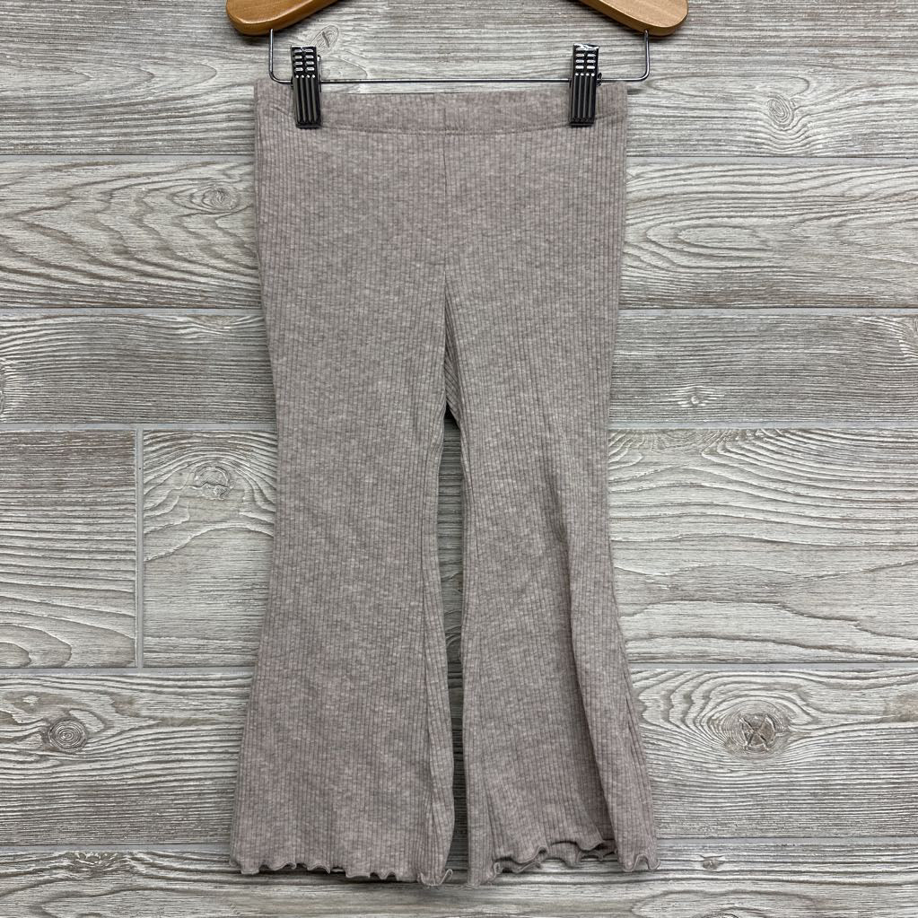 Ribbed Flare Pants Lettuce Trim 3t