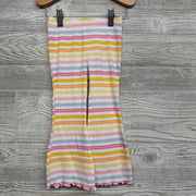 Ribbed Flare Pants Stripes Lettuce Trim 3t
