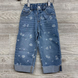 Wide Jeans Flowers 3t