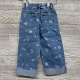 Wide Jeans Flowers 3t