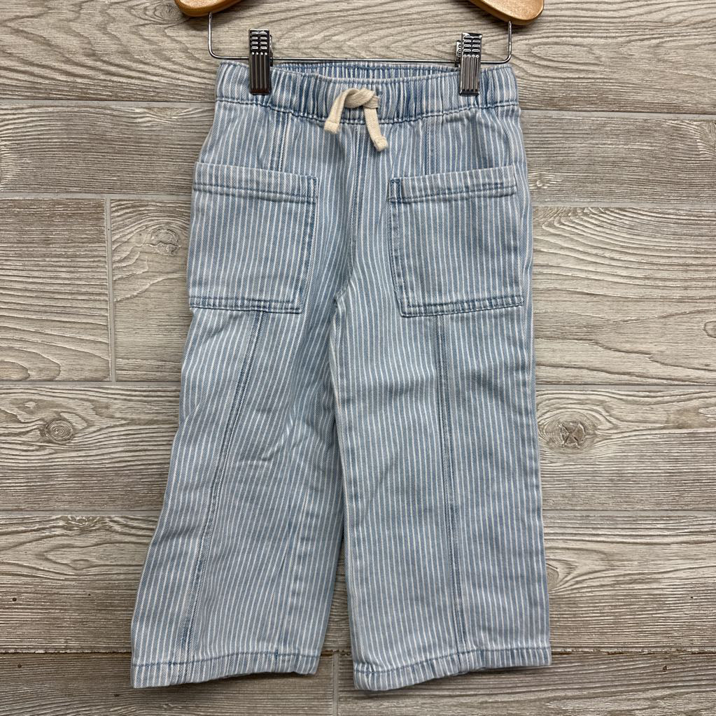 Wide Leg Drawstring Jeans Stripes3t