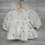 Muslin Tiered Dress Flowers 0-3M