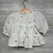 Muslin Tiered Dress Flowers 0-3M