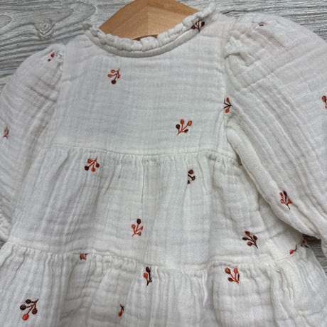 Muslin Tiered Dress Flowers 0-3M