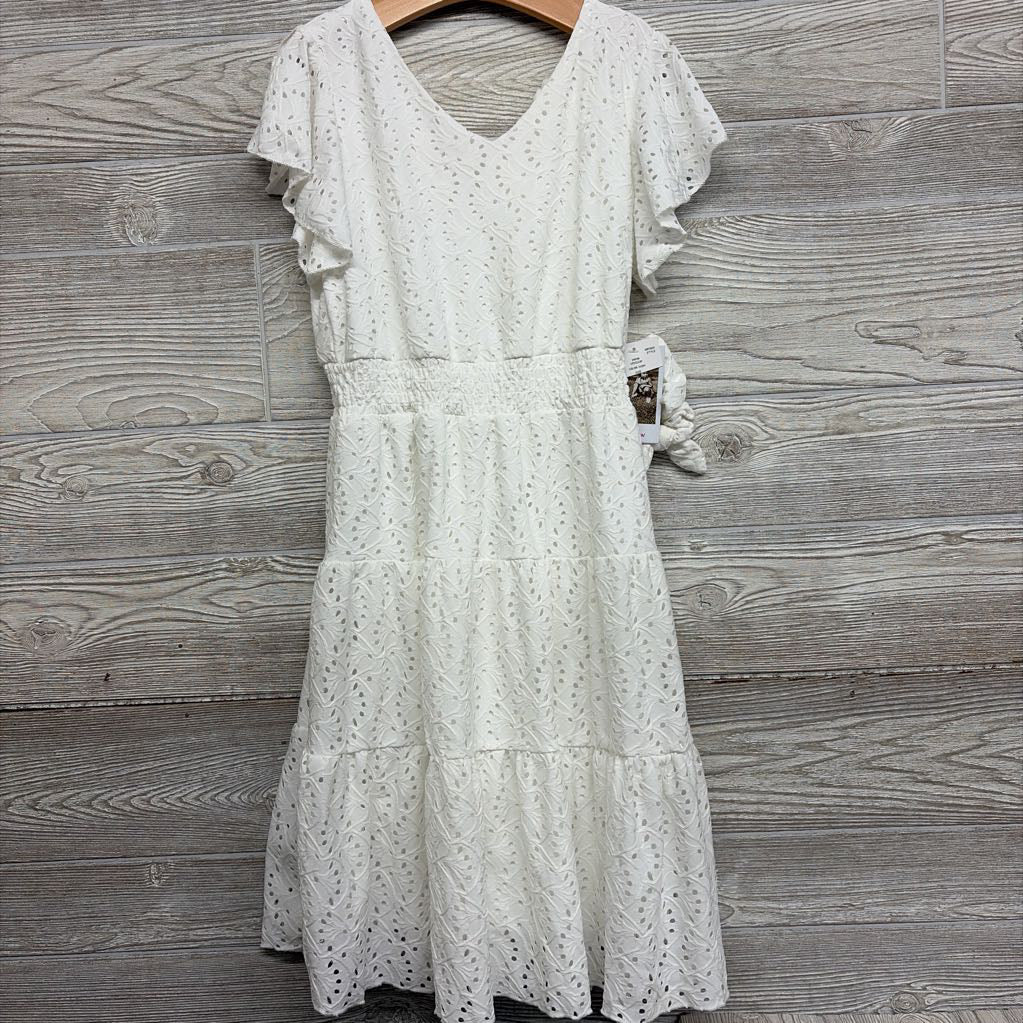 NEW Tiered Eyelet Dress Flowers 14