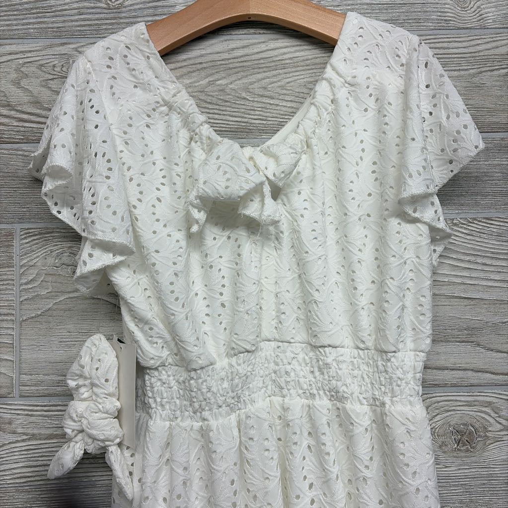 NEW Tiered Eyelet Dress Flowers 14