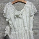 NEW Tiered Eyelet Dress Flowers 14