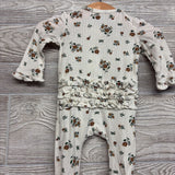 Ribbed Viscose Outfit Ruffles & Flowers 3M