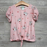 Twist Front Shirt Cats & Paw Prints 6x