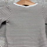 Waffle Snap Coverall Stripes 0-3M