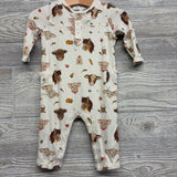 Viscose Coverall Farm Animals 6-12M