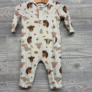 Viscose Coverall Farm Animals 6-12M