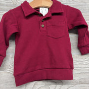 Henley Waffle Knit Shirt W/ Pocket 6M