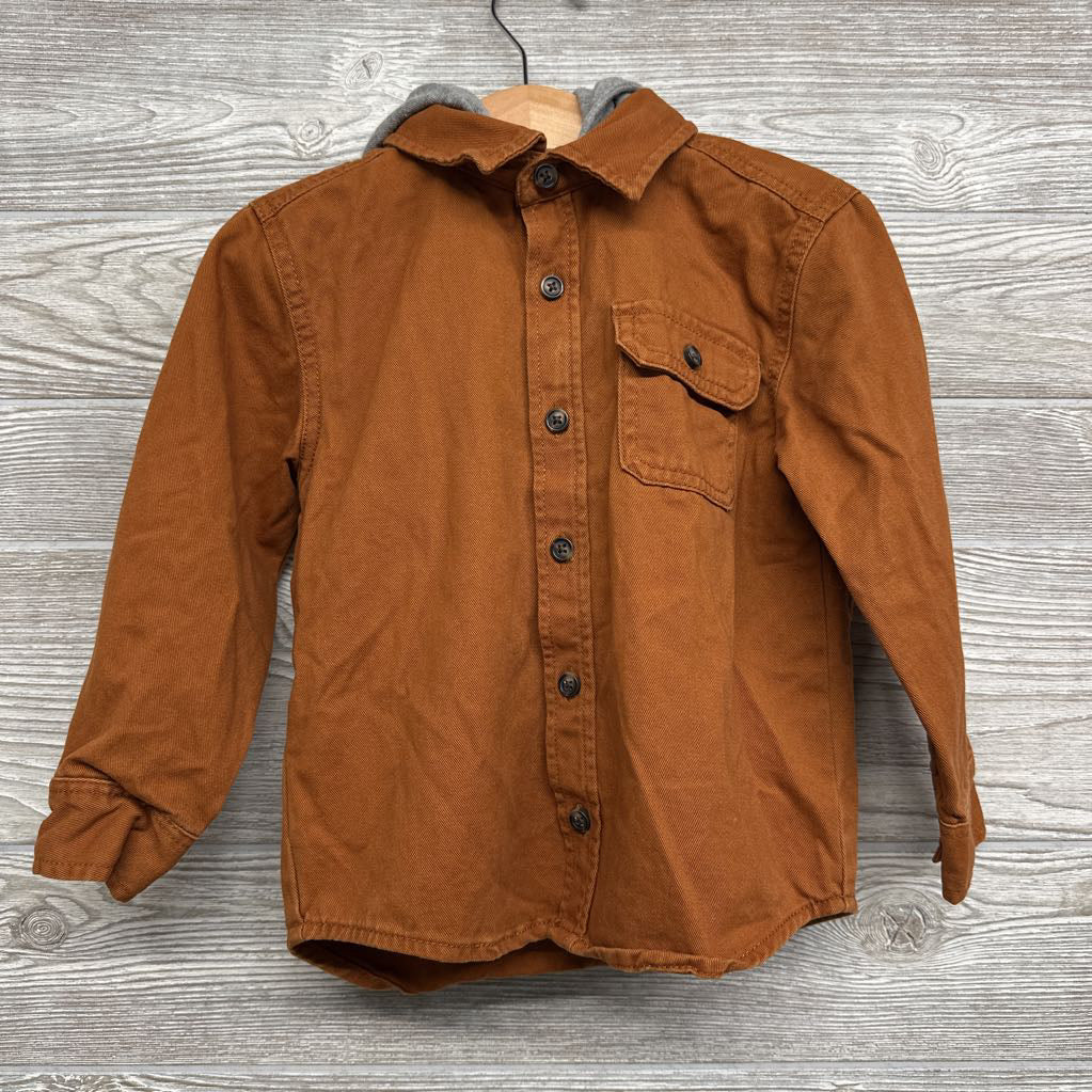 Button Up Shirt W/ Hood 4t