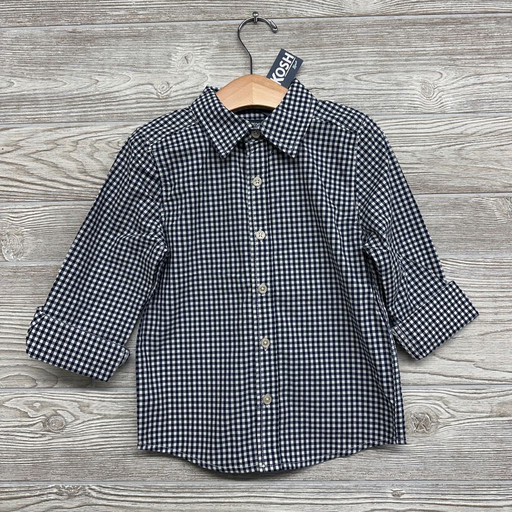 NEW Gingham Button Up Shirt 4t