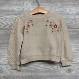Sweater Embroidered Flowers 3t