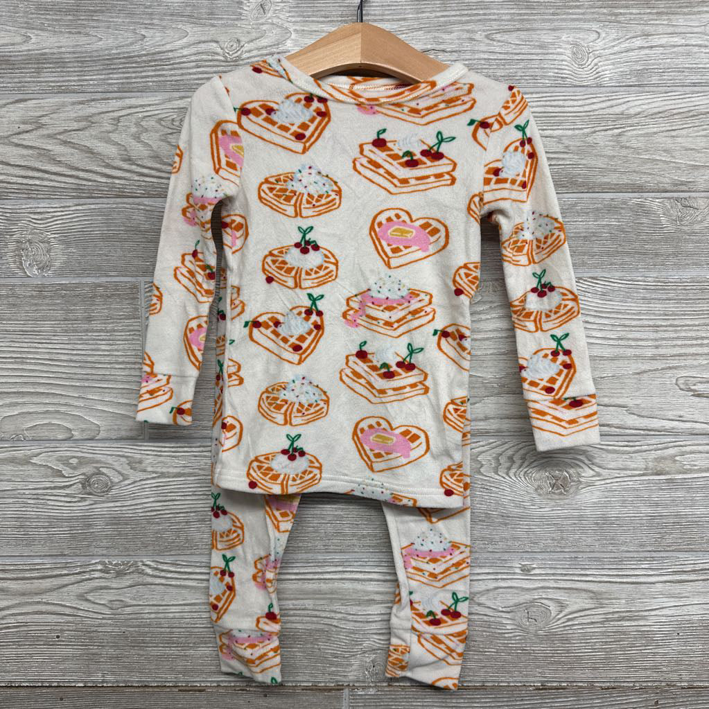 2 Pc Plush Pj Waffles 3t