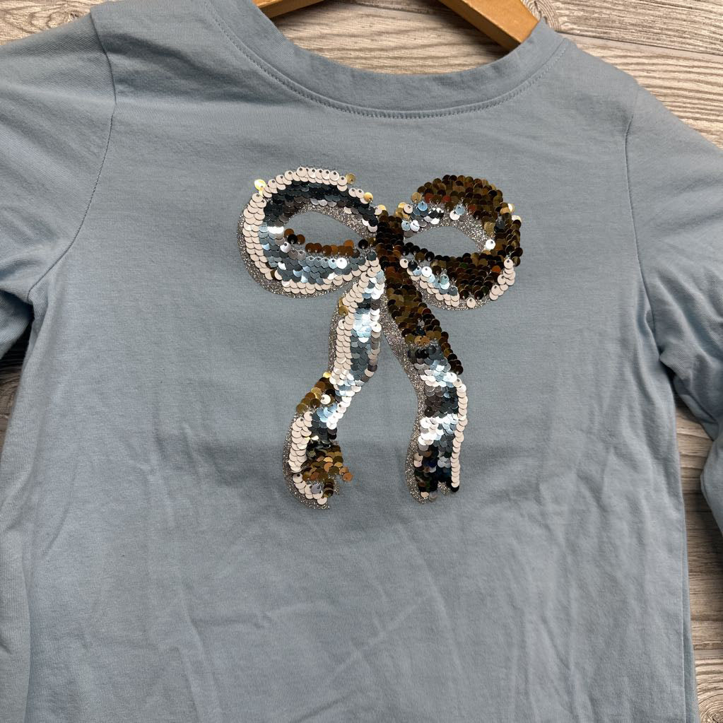 LS Shirt Sequins Bow 6-7
