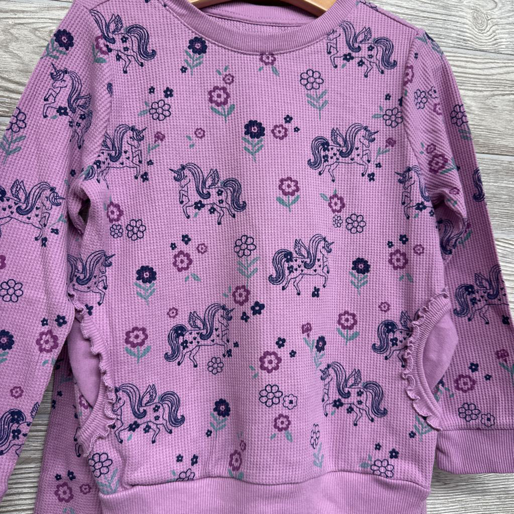 Waffle Knit LS Shirt & Pants Unicorns 5t