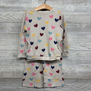 Waffle Knit LS Shirt & Pants Hearts 5t