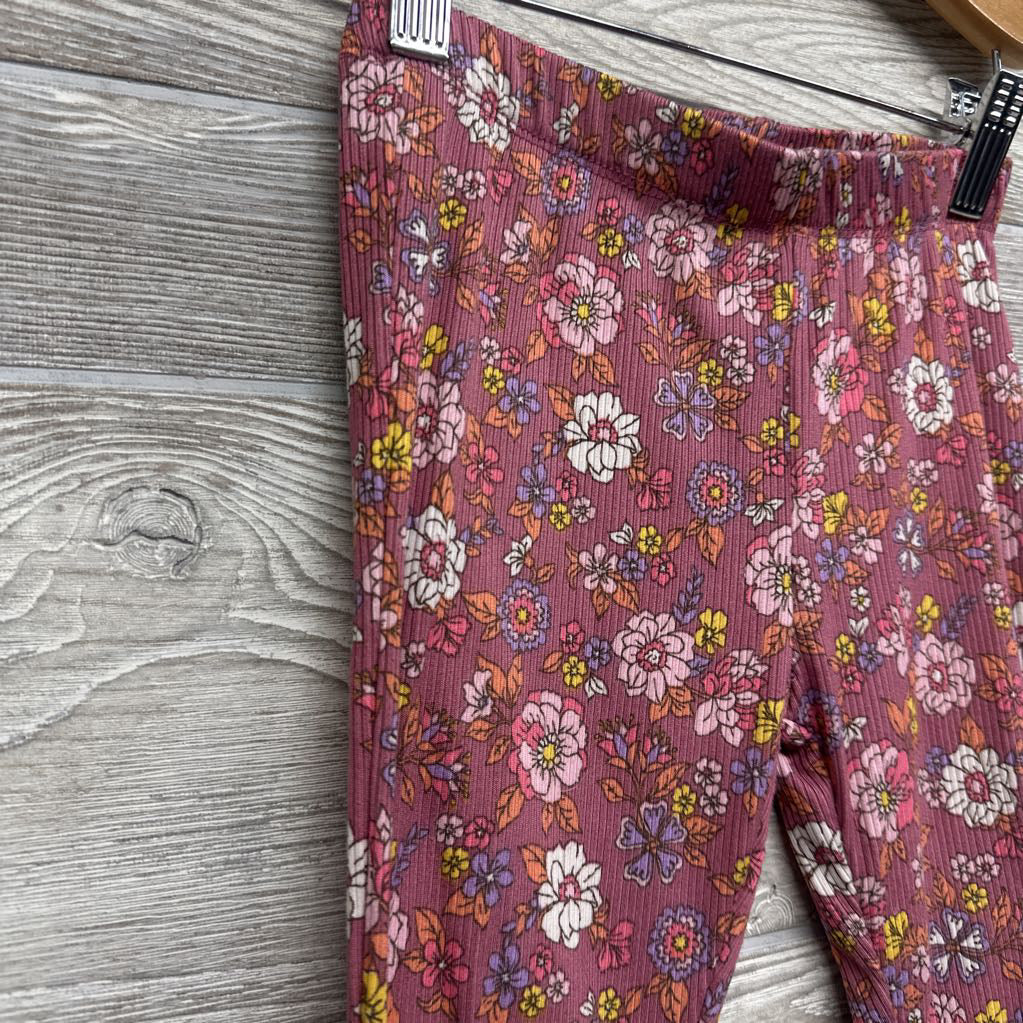 Ribbed Flare Pants Flowers 6