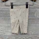 Ribbed Peplum Shirt & Pants Flowers NB