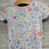 2 Pc Bamboo Pj Princess & Flowers 4t