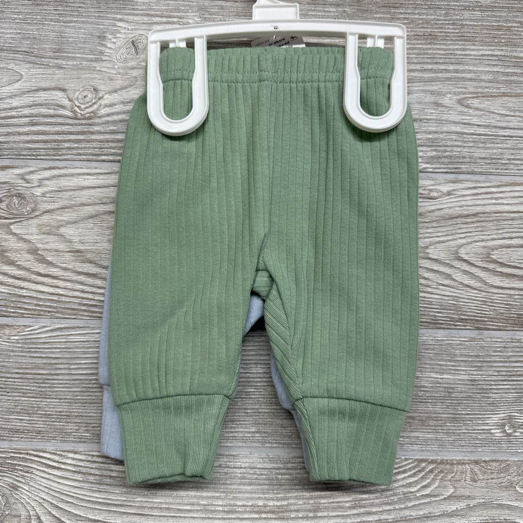 NEW 2 Pk Ribbed Pants NB