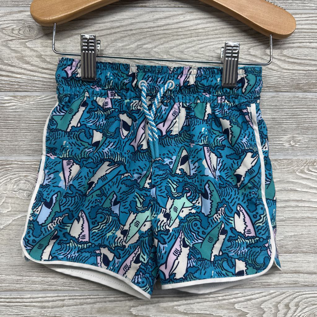 Drawstring Swim Trunks Sharks 2t