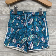 Drawstring Swim Trunks Sharks 2t