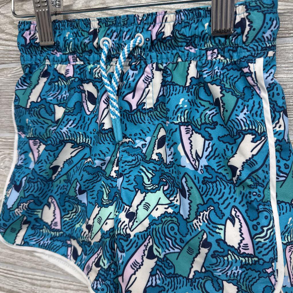 Drawstring Swim Trunks Sharks 2t