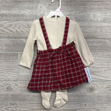 NEW Plaid Jumper & Ribbed Mock Neck Shirt 9M