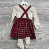 NEW Plaid Jumper & Ribbed Mock Neck Shirt 9M