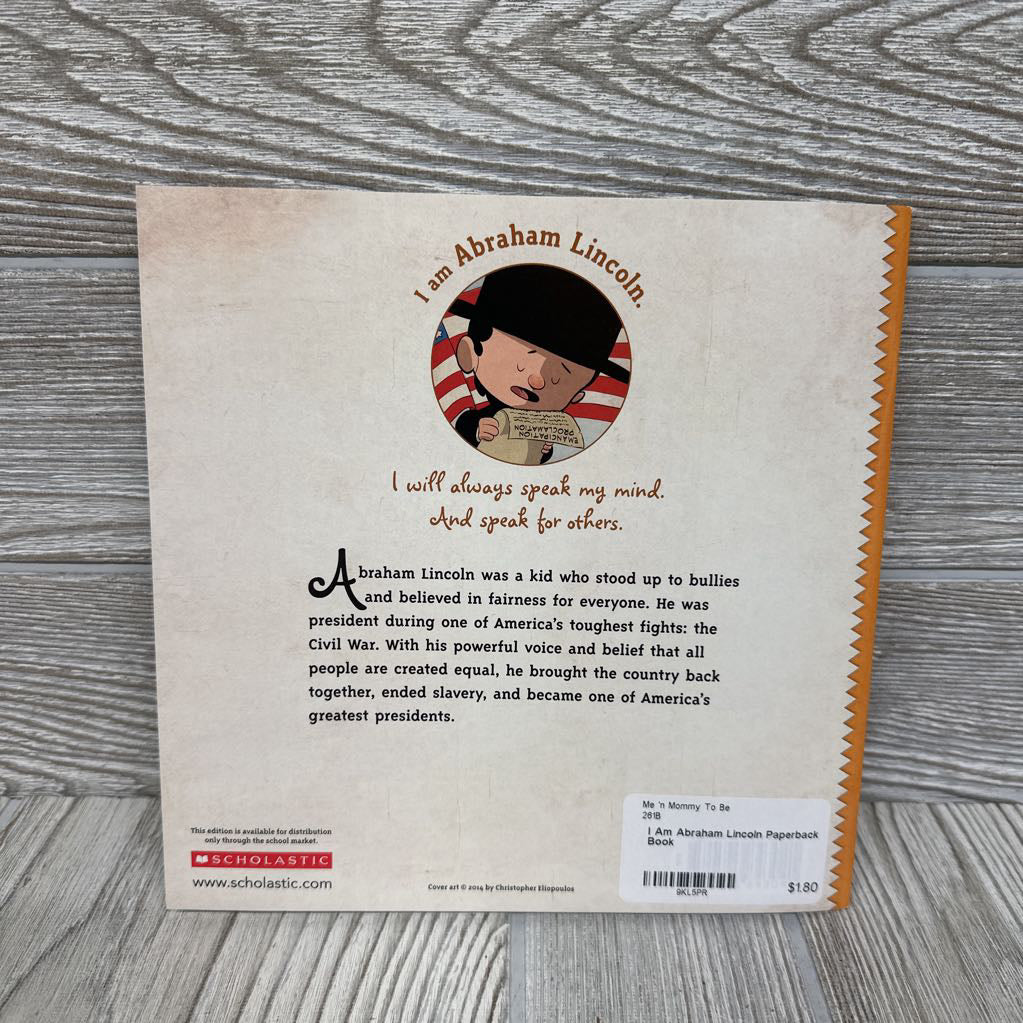 I Am Abraham Lincoln Paperback Book