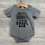 Bodysuit My Siblings Have Paws 6M