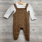 Ribbed Overalls & LS Shirt Minnie Mouse 6-9M