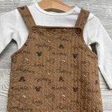 Ribbed Overalls & LS Shirt Minnie Mouse 6-9M