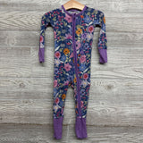 Bamboo Footie Sleeper Flowers 6-12M