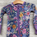 Bamboo Footie Sleeper Flowers 6-12M