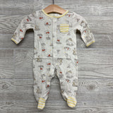 Button Up Coverall Winnie The Pooh 0-3M