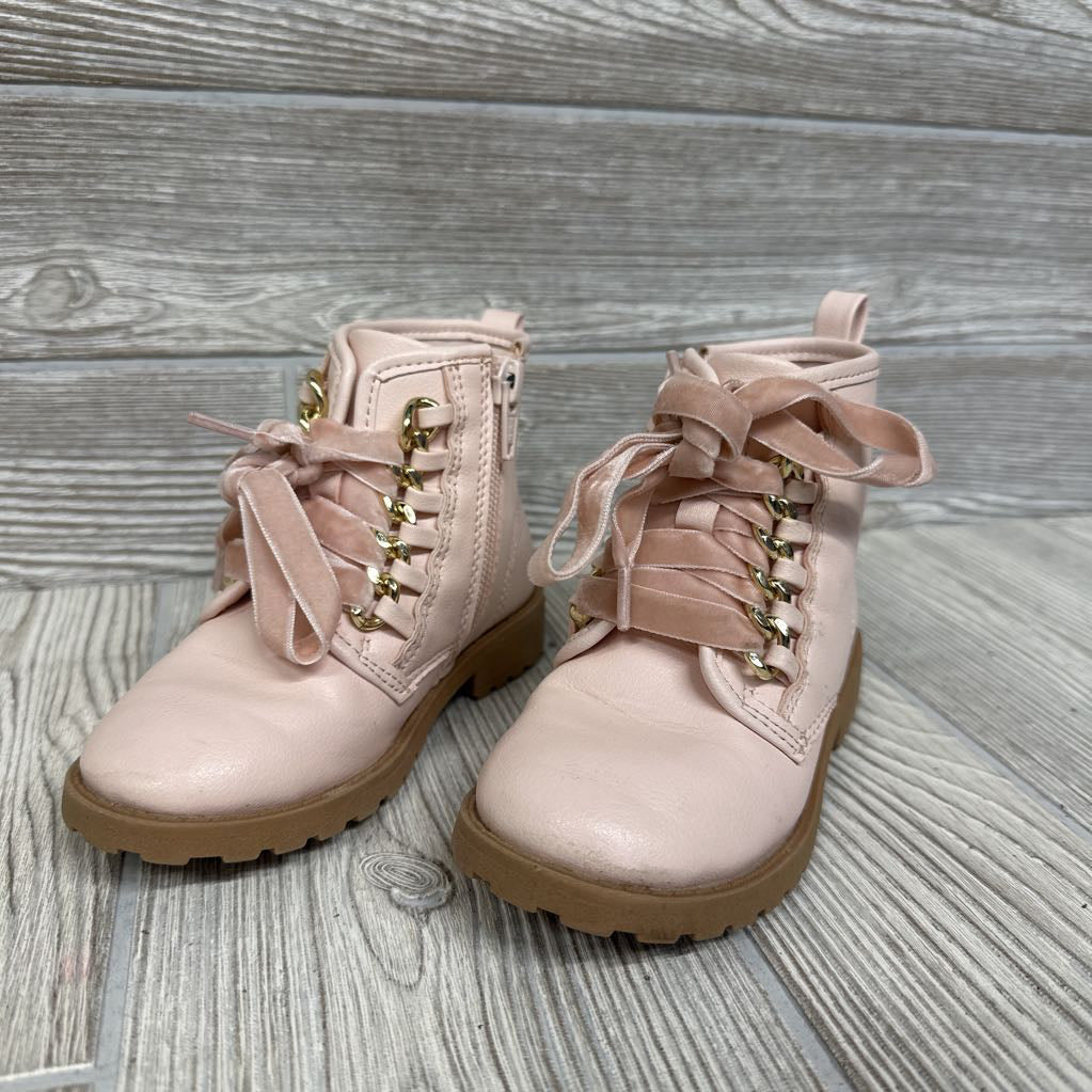 Side Zip Boots Velour Laces 8c