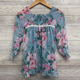 NEW Sheer Dress Flowers 7-8